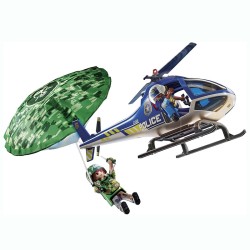POLICIA HELICOPTERO DE POLICIA PERSECUCION EN PARACAIDAS