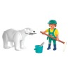 ZOO OSO POLAR Y CUIDADOR