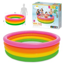 PISCINA HINCHABLE 4 AROS SUNSET 168X46CM 780 L