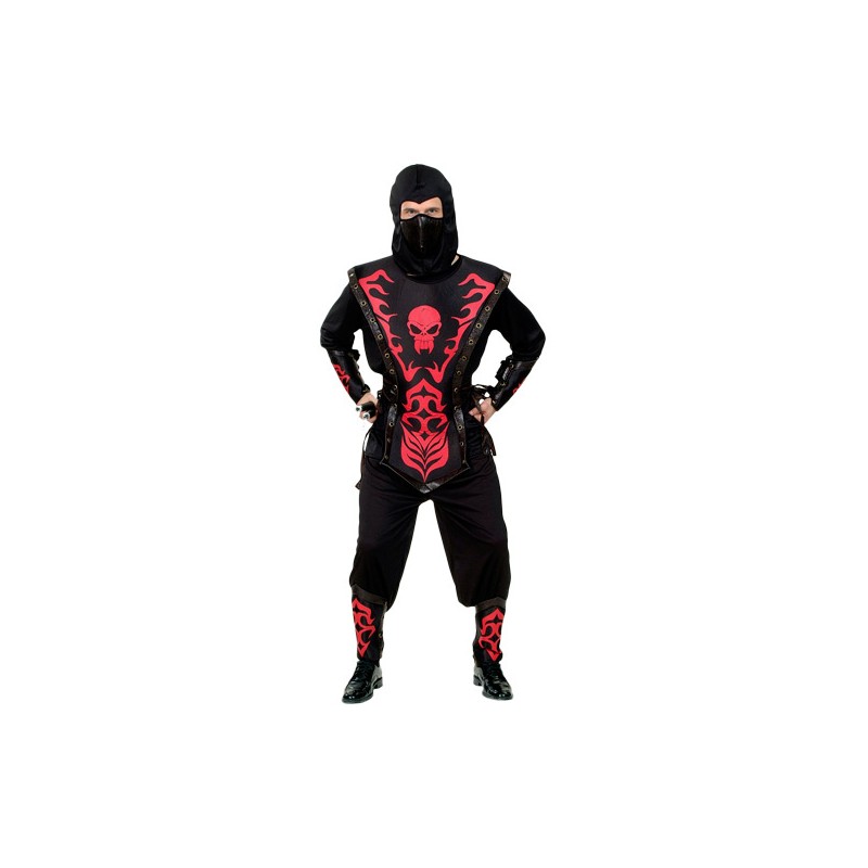 DISFRAZ ADULTO NINJA CALAVERA ROJO (HOMBRE) TALLA M-L