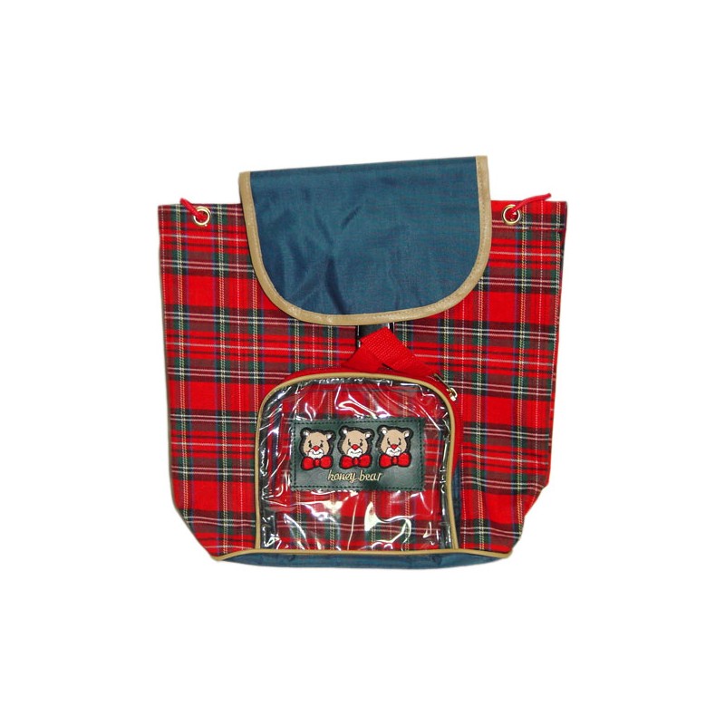MOCHILA HONEY BEAR (CUADRO ESCOCES)