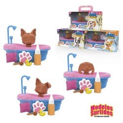 WASHY FRIENDS PERRITOS SET BAÑERA