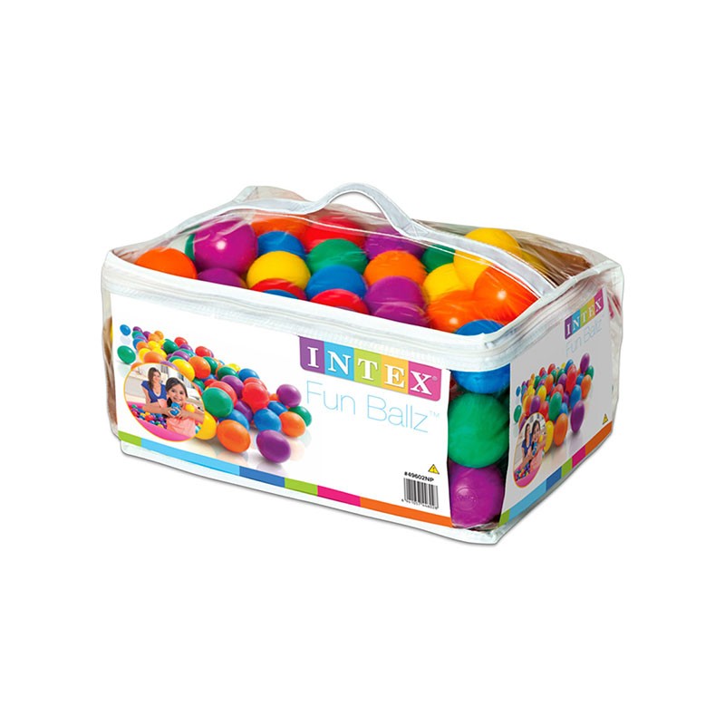 FUN BALLZ BOLSA 100 BOLAS COLORES D6.5 CM