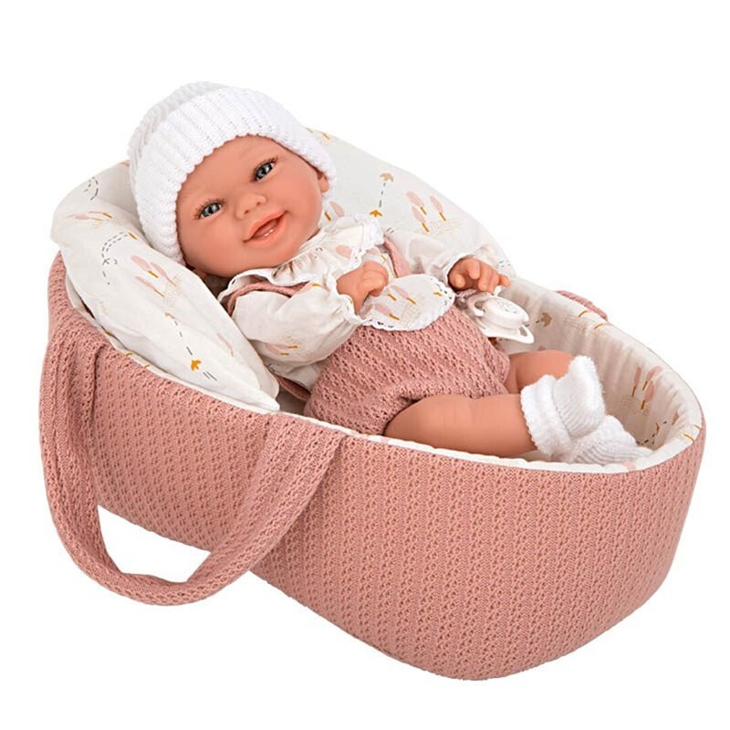 MUÑECA ELEGANCE 33 CM BABYTO ROSA CAPAZO BOLSA (CUERPO VINYL, SEXO NIÑA)