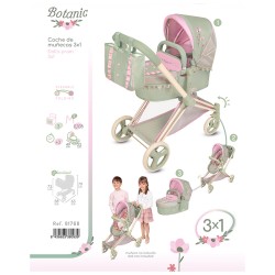 BOTANIC COCHE DE MUÑECA 3X1 PLEGABLE 79x65x38 CM