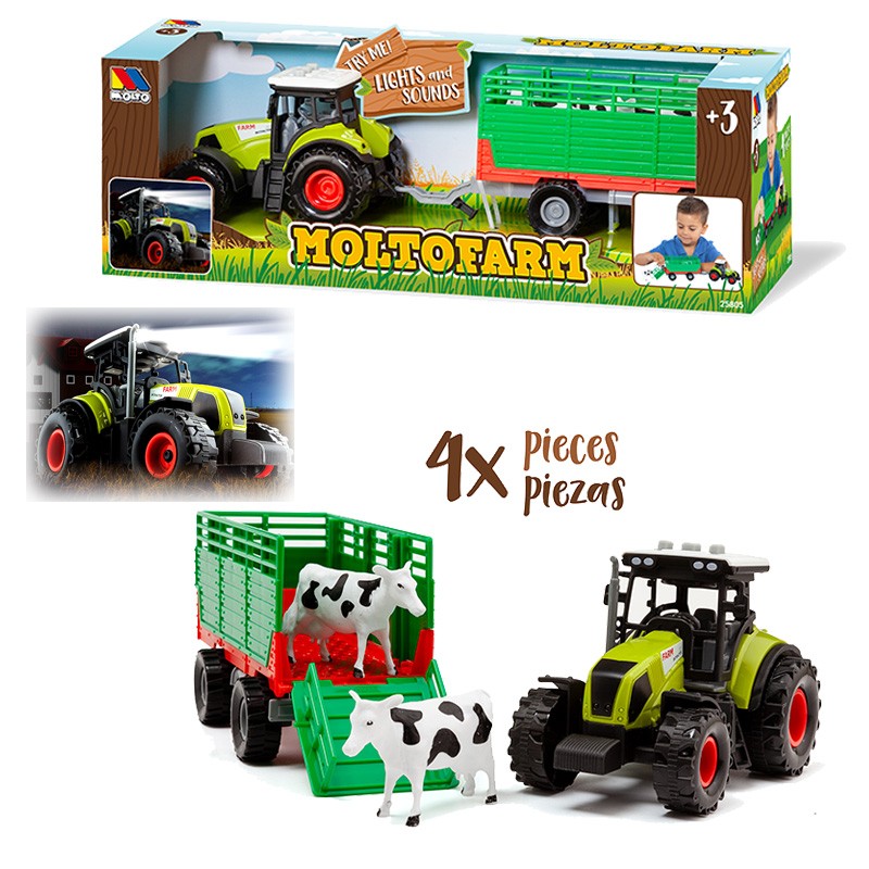 TRACTOR LUZ Y SONIDO CO REMOLQUE Y ANIMAL