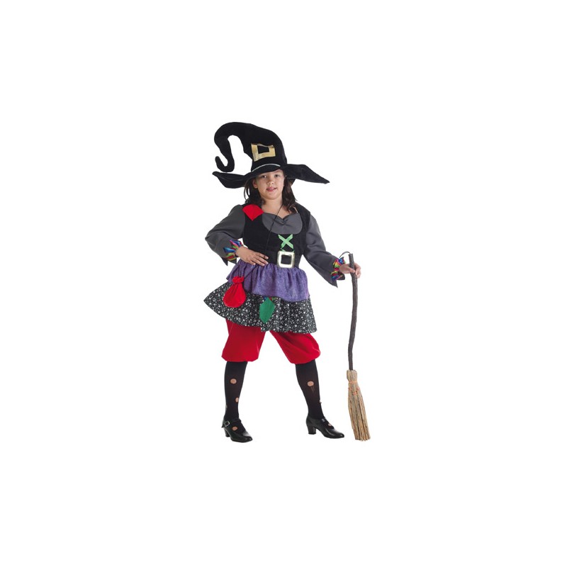 DISFRAZ INFANTIL BRUJA COLORINES T.7-9 AÑOS