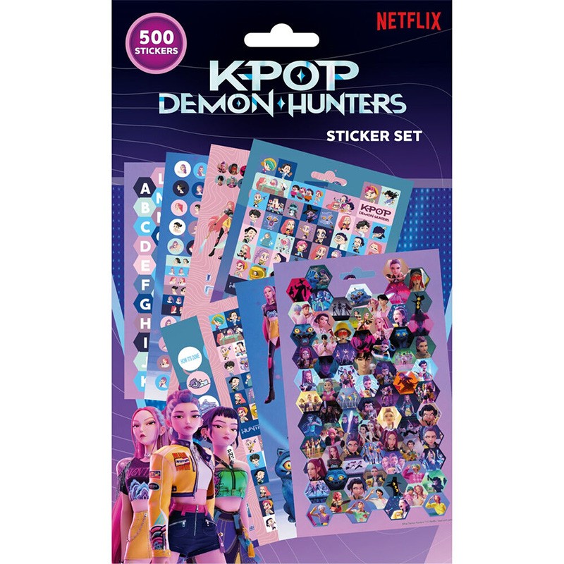 K-POP LIBRETA DE PEGATINAS 500 PCS DEMON HUNTERS