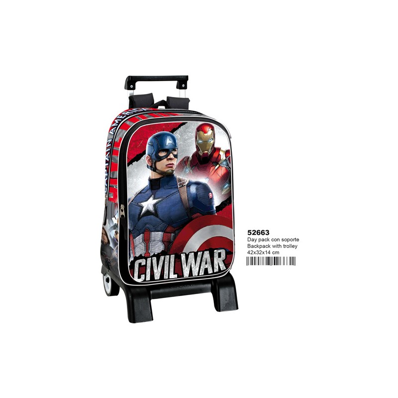 CAPITAN AMERICA JUSTICE DAYPACK C/SOPORTE
