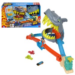 HOTWHEELS CITY PLAYA DE BOCA DE TIBURON PISTAS PARA COCHES DE JUGUETE