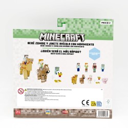 MINECRAFT BEBE ZOMBIE Y JINETE AVICOLA CON MOVIMIENTO