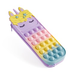PORTATODO UNICORNIO LAVANDA POP IT
