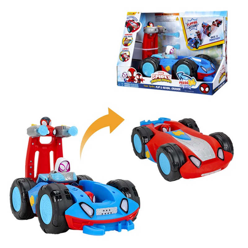 SPIDEY VEHICULO DELUXE TEAM SPIDEY FLIP & REVEAL CRUISER
