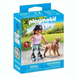 MASCOTAS PATINADORA CON RETRIEVER