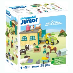 JUNIOR AVENTURA EN LA GRANJA CON TRACTOR REMOLQUE Y ANIMALES