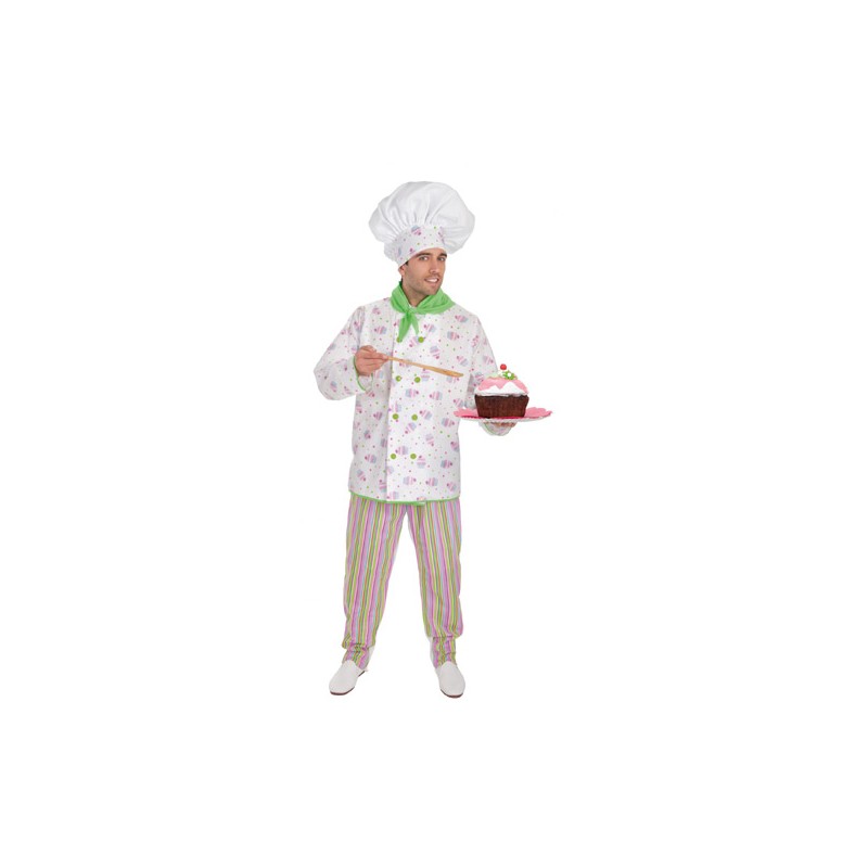 DISFRAZ ADULTO PASTELERO T.UNICA 50/52