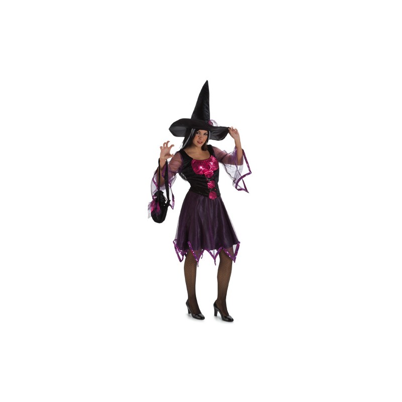 DISFRAZ ADULTO BRUJA MORADA