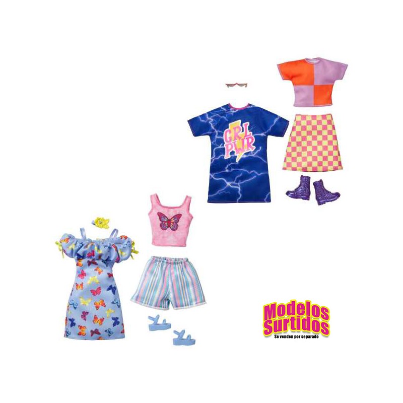 BARBIE PACK 2 LOOKS DE MODA SU