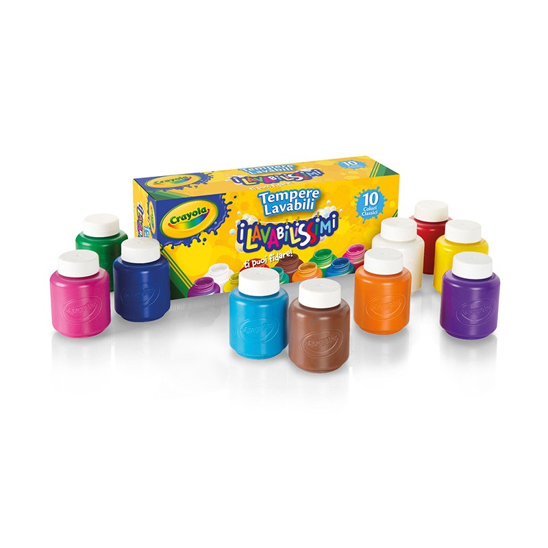 TEMPERAS 10 LAVABLES COLORES S
