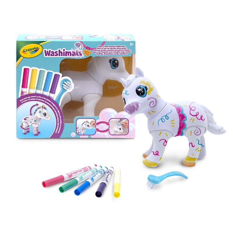 WASHIMALS JUMBO PETS LA GRAN PONY EVIE 15 CM ARTICULADA