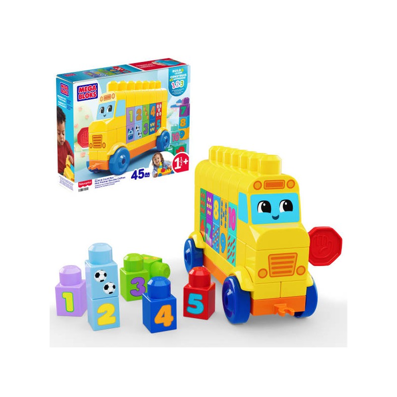 MEGA BLOKS AUTOBUS CONSTRUYE Y CUENTA