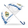 PARAGUAS TRANSPARENTE CAMPANA 46CM REAL MADRID