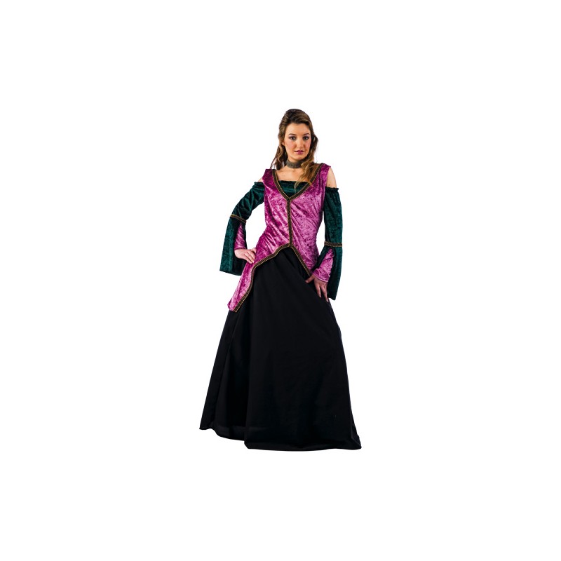 DISFRAZ ADULTO MEDIEVAL MALVA (TALLA M)