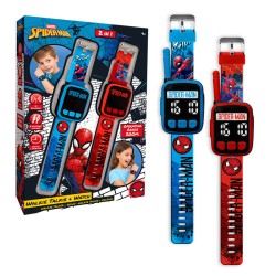 WALKIE TALKIE Y RELOJ 2 EN 1 SLIM SPIDERMAN