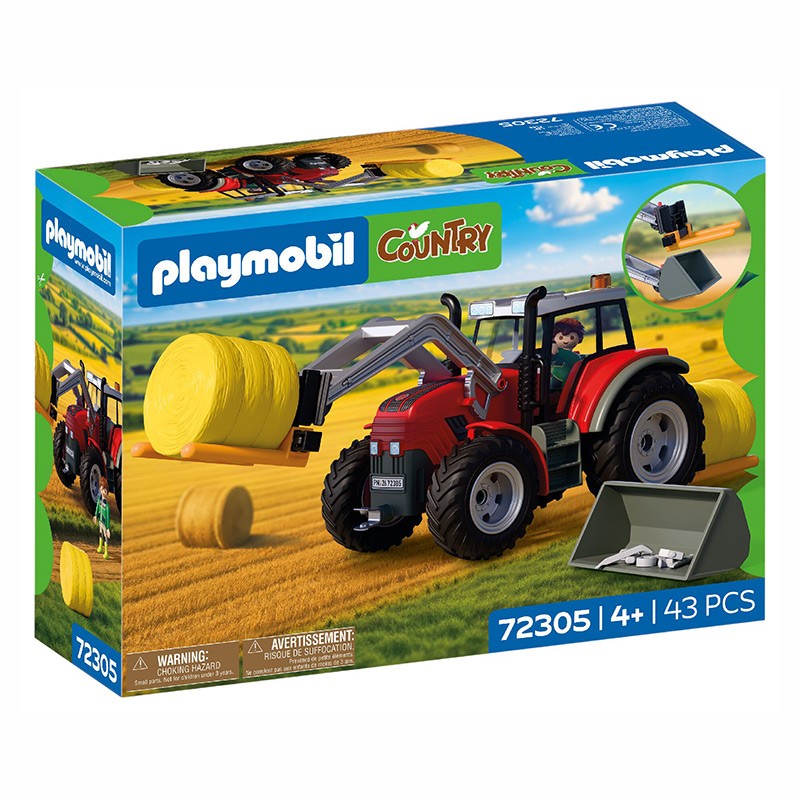 COUNTRY TRACTOR GRANDE CON PACAS DE HENO