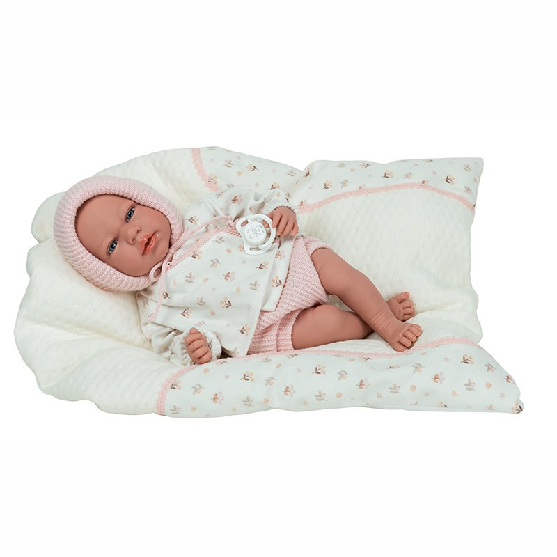 MUÑECA ELEGANCE 40 CM ANDIE ROSA COJIN (MUÑECO CON PESO)