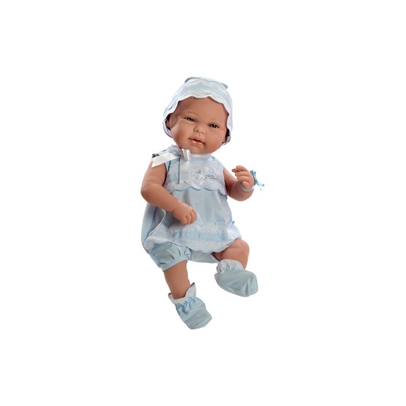 MUÑECA 42 CM REAL BABY AZUL WI