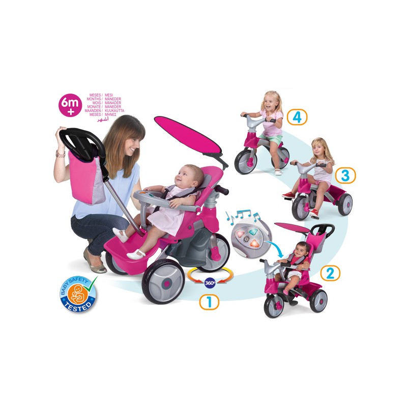 BABY TRIKE EASY EVOLUTON PINK