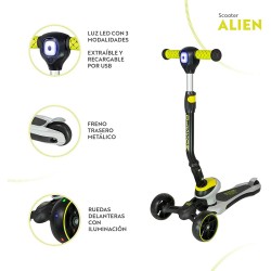 PATINETE DE TRES RUEDAS CON LU