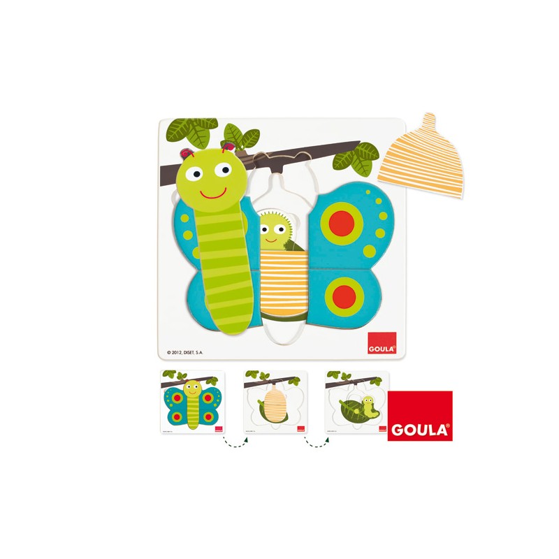 PUZZLE 3 NIVELES MARIPOSA