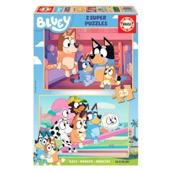PUZZLE 2x25P BLUEY MADERA