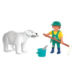 ZOO OSO POLAR Y CUIDADOR